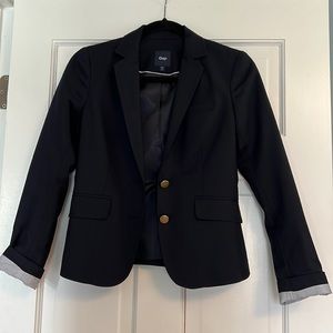 Navy blue business formal blazer, worn twice.